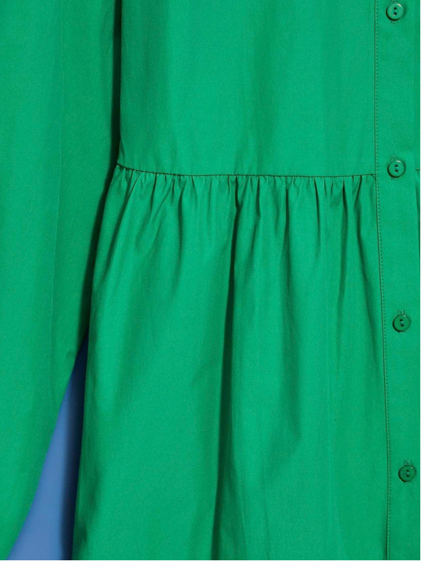 Moodo Zelené dámské košilové šaty Moodo