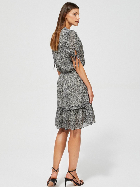 Moodo Černé dámské vzorované šaty Moodo