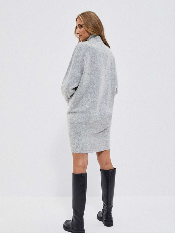 Moodo Světle šedé dámské šaty Moodo