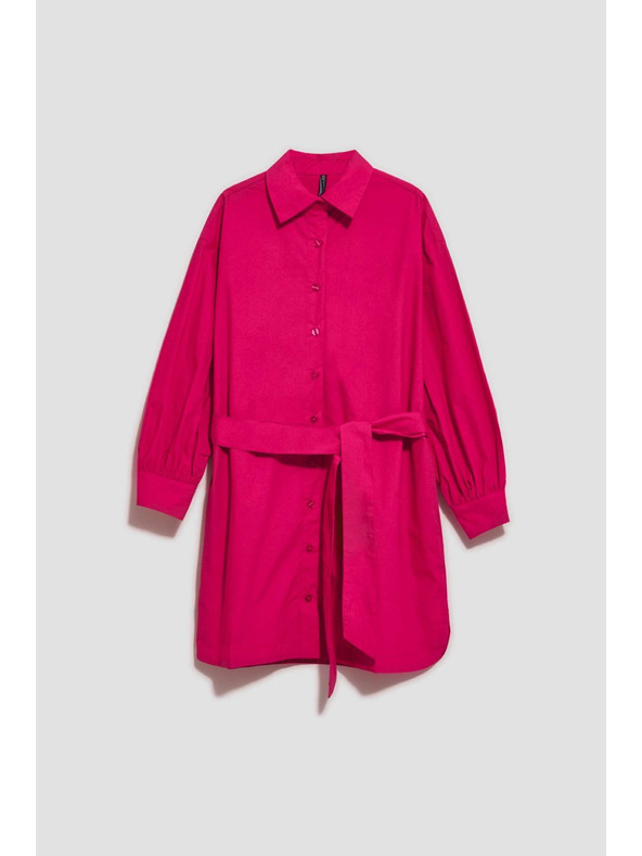 Moodo Růžové dámské košilové šaty Moodo