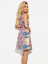 numoco Trapézové šaty s výstřihem - barevný vzor Numoco