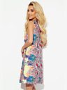 numoco Trapézové šaty s výstřihem - barevný vzor Numoco