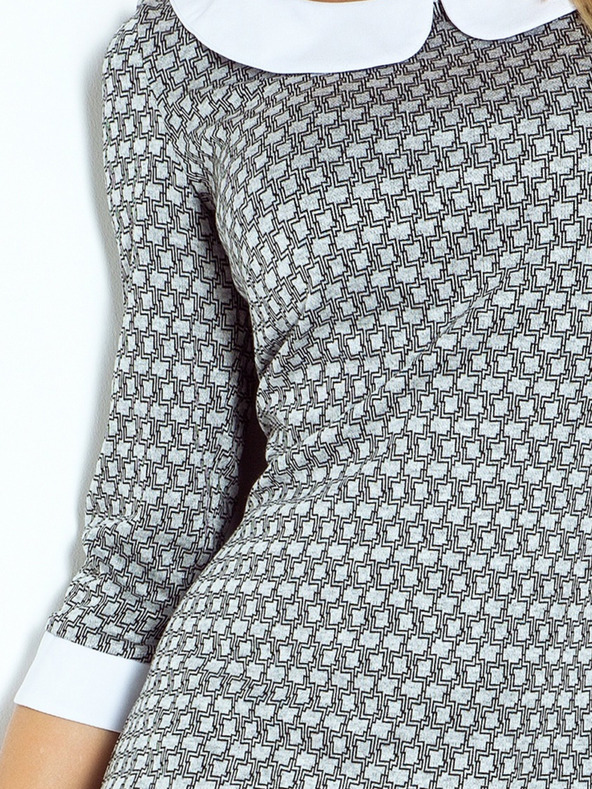 numoco Šaty s límcem - šedá Numoco