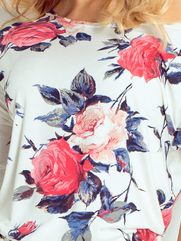 numoco Sportovní šaty - barevné velké květy Numoco