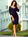 numoco Sportovní šaty s lemem - tmavě modré Numoco