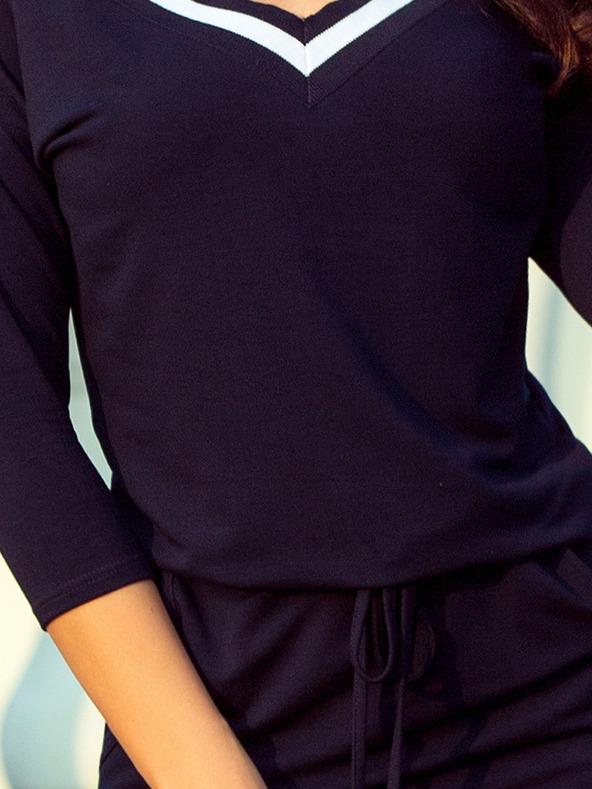 numoco Sportovní šaty s lemem - tmavě modré Numoco