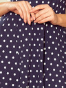 numoco Šaty s výstřihem - tmavě modrá v puntičkách Numoco STELLA