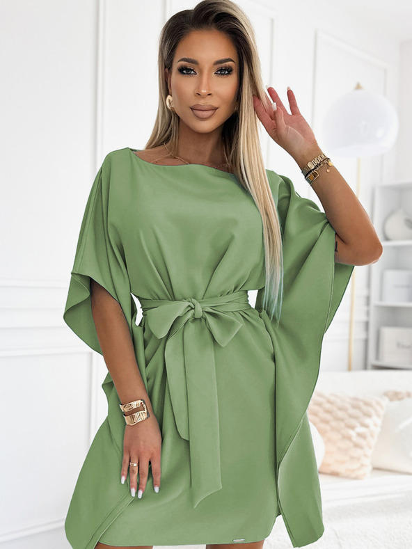 numoco Motýlí šaty se zavazováním v pase Numoco SOFIA