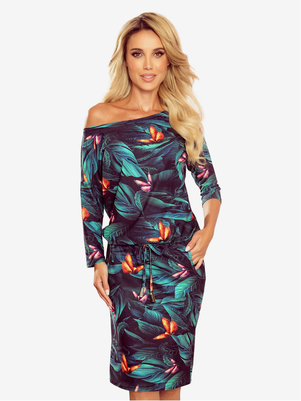 numoco Sportovní šaty s kapsami - barevné motýly Numoco