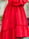 numoco DAISY Šaty s volánkami - červené Numoco