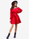 numoco DAISY Šaty s volánkami - červené Numoco