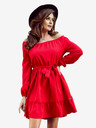 numoco DAISY Šaty s volánkami - červené Numoco