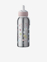 Mepal Růžovo-šedá dětská termo lahev Mepal Campus Flowers & Butterflies 350 ml