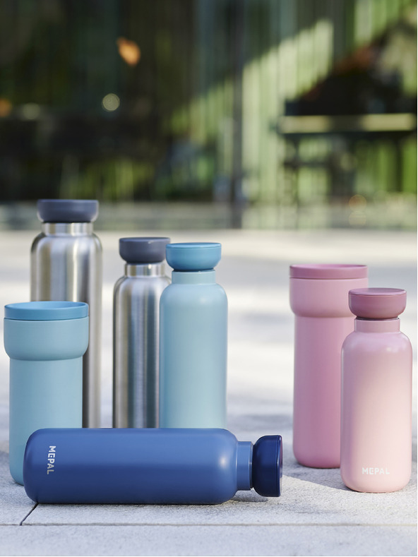 Mepal Modrá nerezová termo lahev Mepal Ellipse Nordic Green (500 ml)