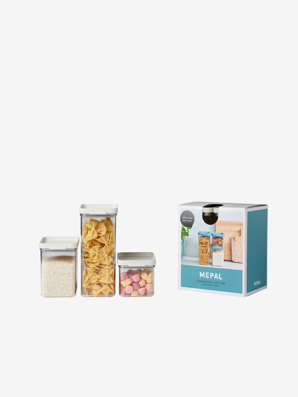 Mepal Set dóz na potraviny Mepal Omnia Nordic White (3 ks)