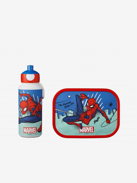 Mepal Modro-červený svačinový set pro děti Mepal Campus Spiderman