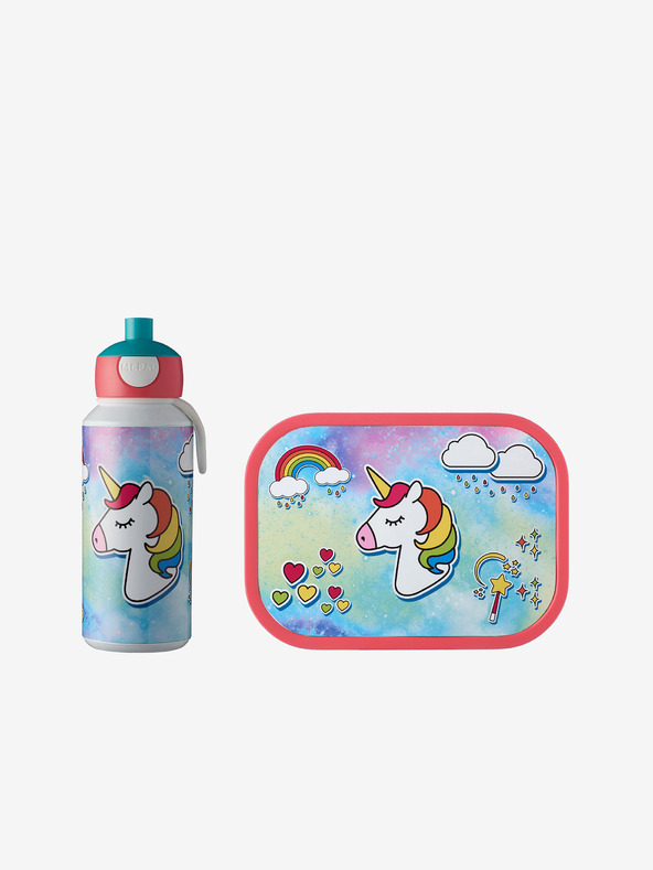 Mepal Světle modrý svačinový set pro děti Mepal Campus Unicorn