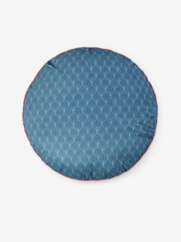 Hip Bedding Průměr 55 cm - Modrý vzorovaný oboustranný polštář Home Hip Kodiak