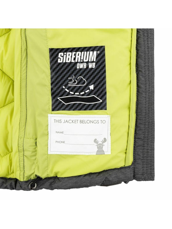 Kilpi Chlapecká zimní prošívaná bunda Kilpi REBEKI-JB Tmavě šedá