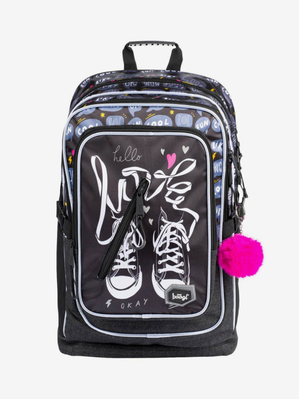 BAAGL  Černý Školní batoh Cubic Tenisky Baagl