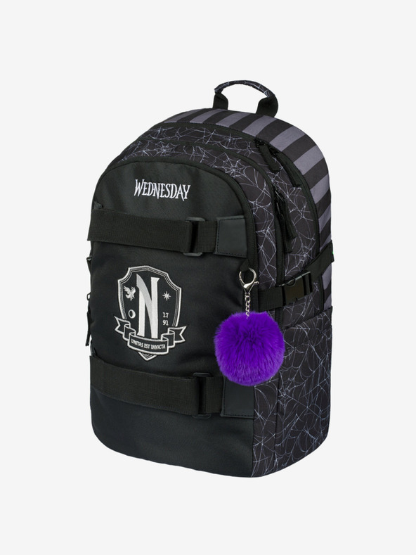BAAGL  Černý Školní batoh Skate Wednesday Nevermore Baagl