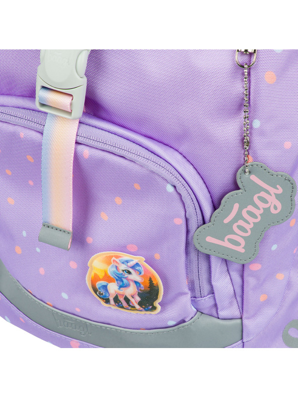 BAAGL  Fialový Školní batoh Airy Mazlíčci Baagl