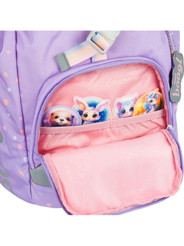 BAAGL  Fialový Školní batoh Airy Mazlíčci Baagl