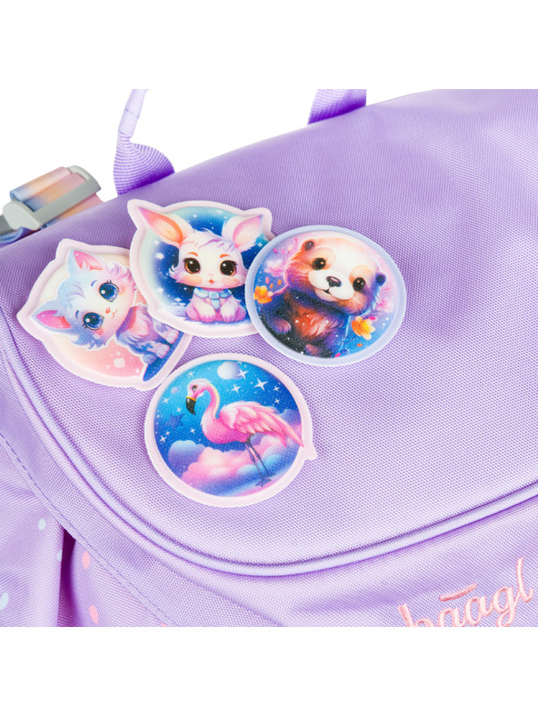 BAAGL  Fialový Školní batoh Airy Mazlíčci Baagl
