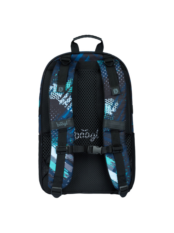 BAAGL  Modrý Školní batoh Skate Struktury Baagl