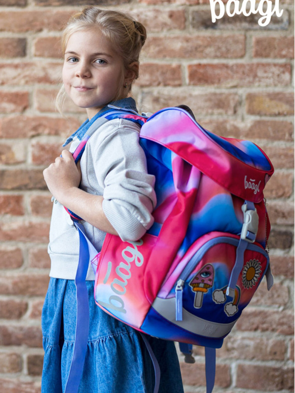 BAAGL  Červený Školní batoh Airy Hippie Baagl