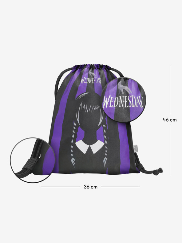 BAAGL  Černý 3 SET Cubic Wednesday: batoh, penál a sáček Baagl