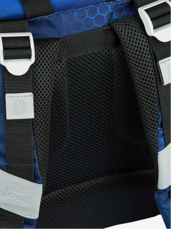 BAAGL  Modrý Školní batoh Airy Motorka Baagl