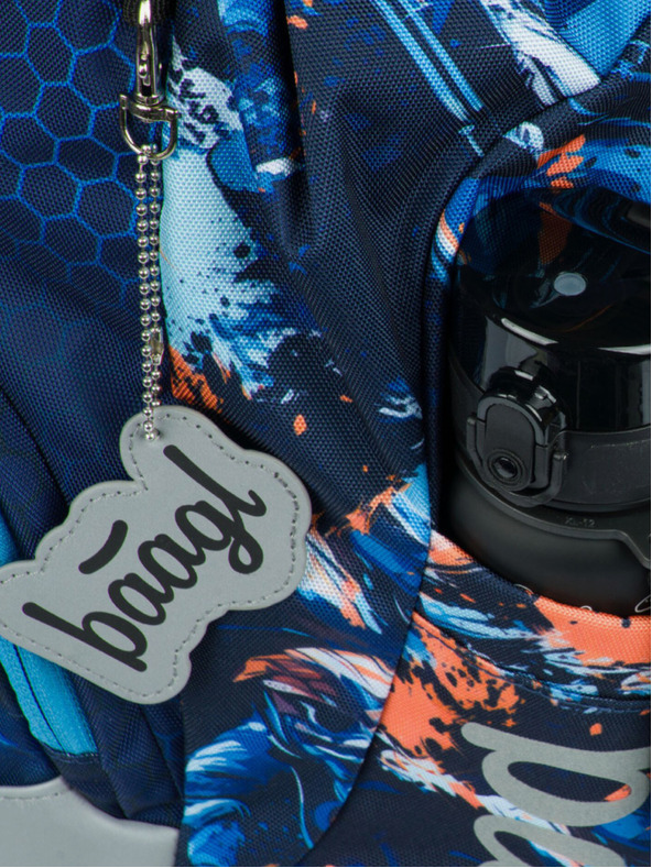 BAAGL  Modrý Školní batoh Airy Motorka Baagl