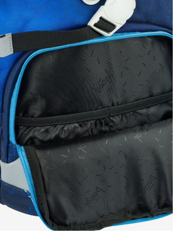 BAAGL  Modrý Školní batoh Airy Motorka Baagl