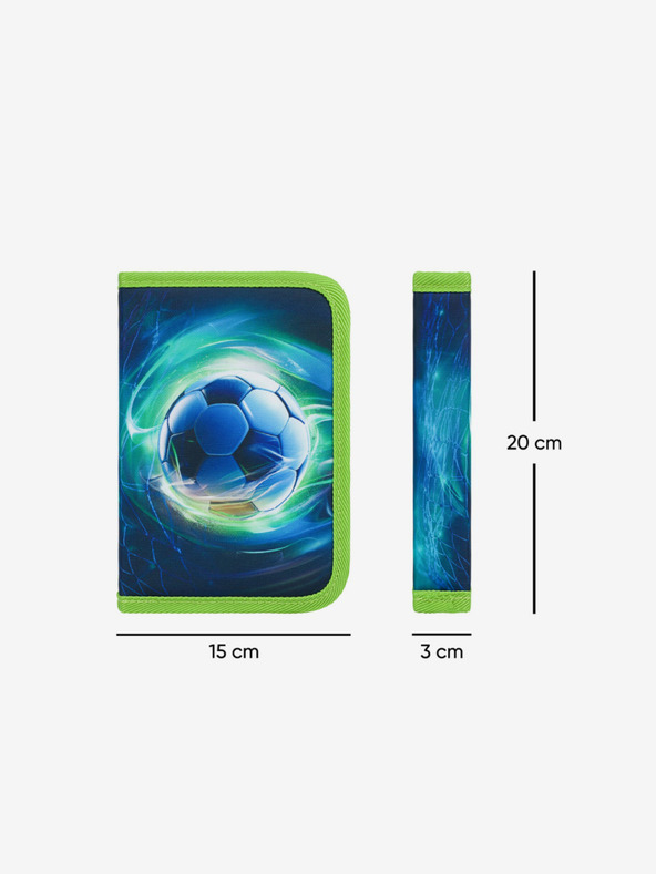 BAAGL  Modrý 3 SET Airy Fotbal Míč: batoh, penál, sáček Baagl