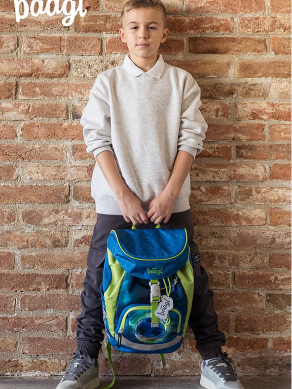 BAAGL  Modrý 3 SET Airy Fotbal Míč: batoh, penál, sáček Baagl