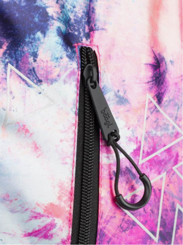 BAAGL  Růžový Školní batoh Cubic Abstract Baagl