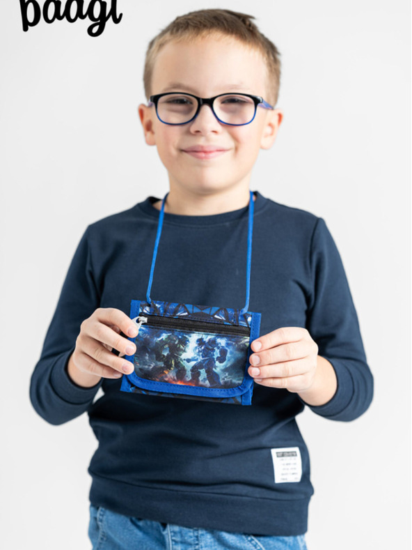 BAAGL  Černá peněženka na krk Baagl Roboti