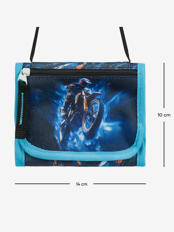 BAAGL  Modrá Peněženka na krk Motorka Baagl