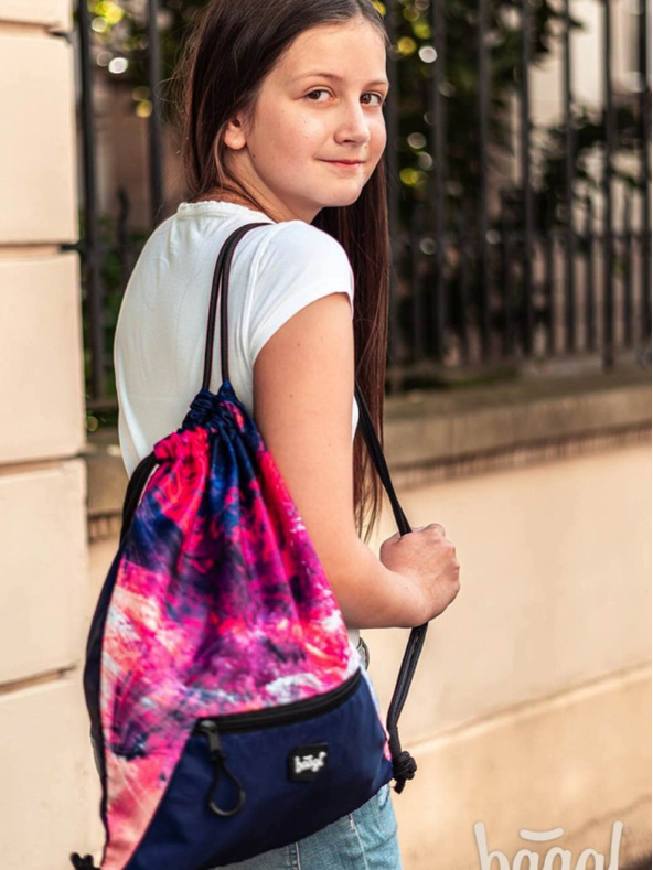 BAAGL  Růžový Sáček s kapsou Abstract Baagl