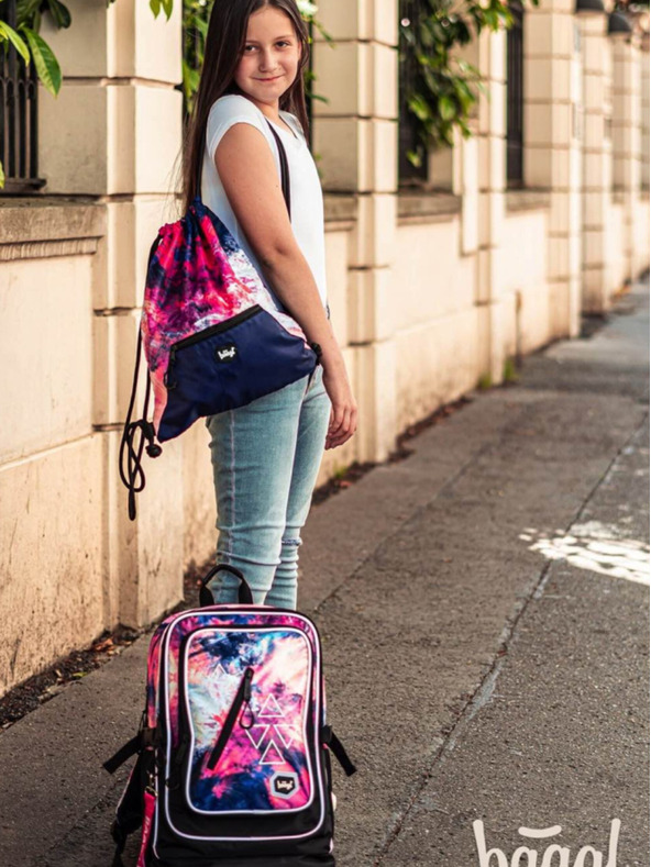 BAAGL  Růžový Sáček s kapsou Abstract Baagl