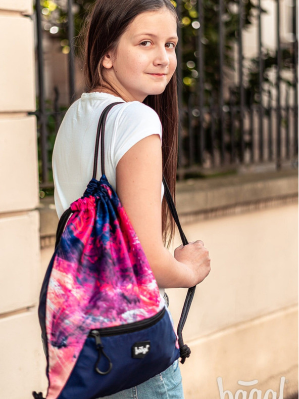 BAAGL  Růžový Sáček s kapsou Abstract Baagl