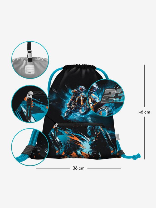 BAAGL  Modrý Sáček s kapsou Motorka Baagl