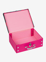 BAAGL  Růžový skládací školní kufřík s kováním Baagl Plameňáci