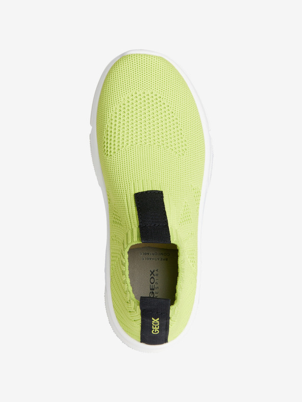 Geox Světle zelené chlapecké slip on tenisky Geox Aril
