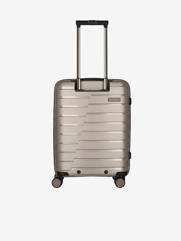 Travelite Béžový cestovní kufr Travelite Air Base 4w S Front pocket Champagne