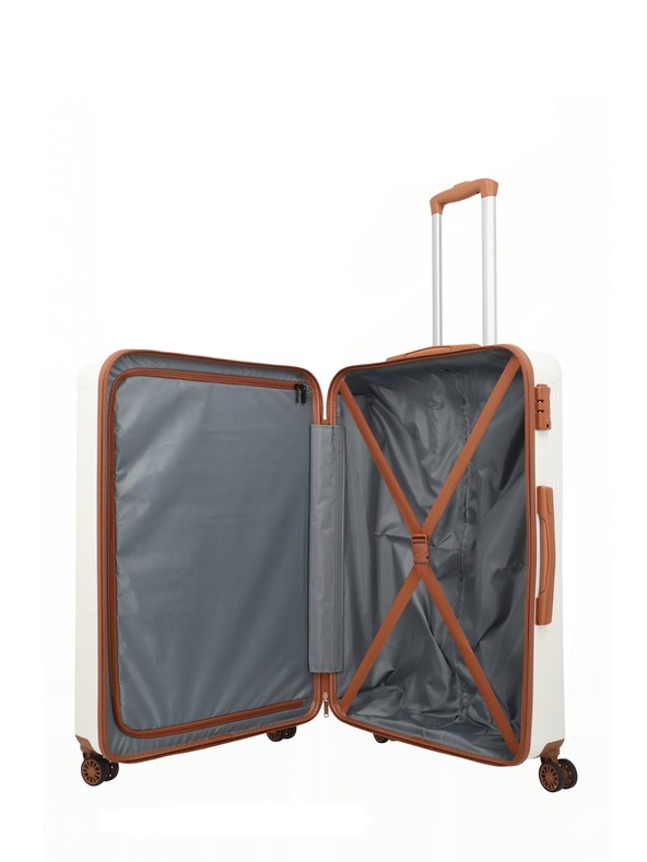 Travelite Cestovní kufr Travelite Bali L White/Cognac