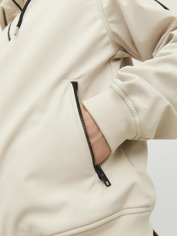 Jack & Jones Krémová pánská softshellová bunda Jack & Jones Basic