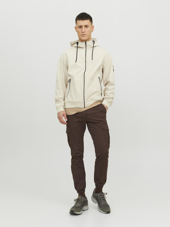 Jack & Jones Krémová pánská softshellová bunda Jack & Jones Basic