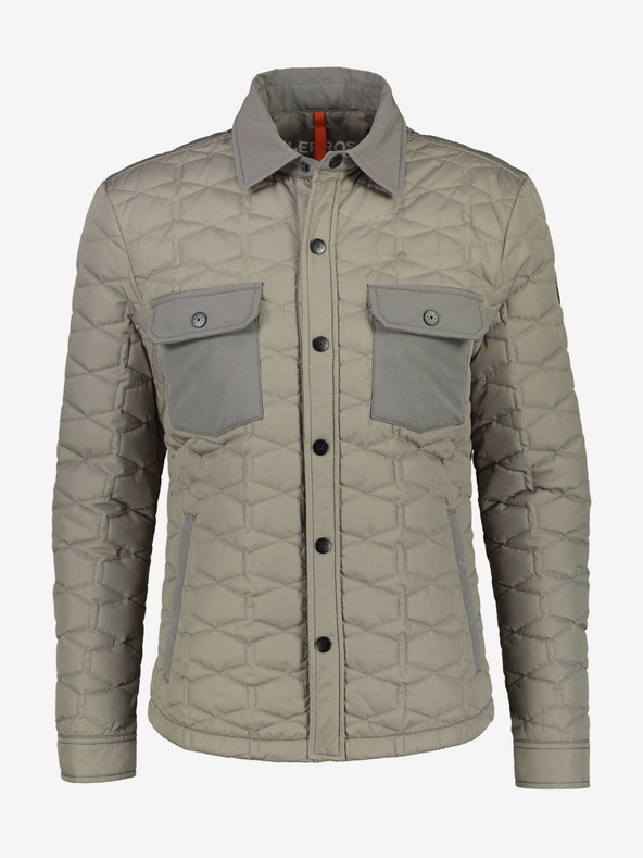 LERROS Šedá pánská prošívaná bunda LERROS